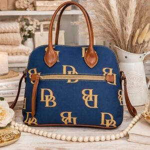 Dooney & Bourke‎ Blue and Tan Satchel